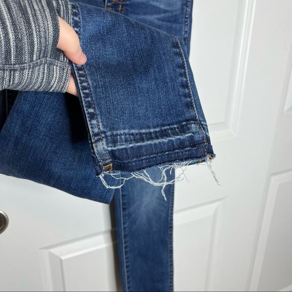 Madewell 10” High Rise Skinny Button Fly Raw Hem Jeans Size 23 - Picture 8 of 10
